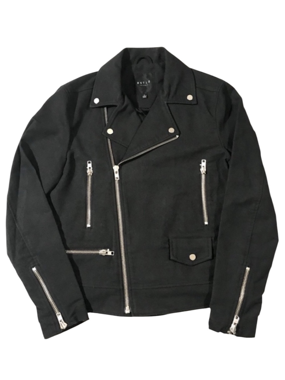 Men’s Moleskin Moto Jacket DSTLD Black Medium